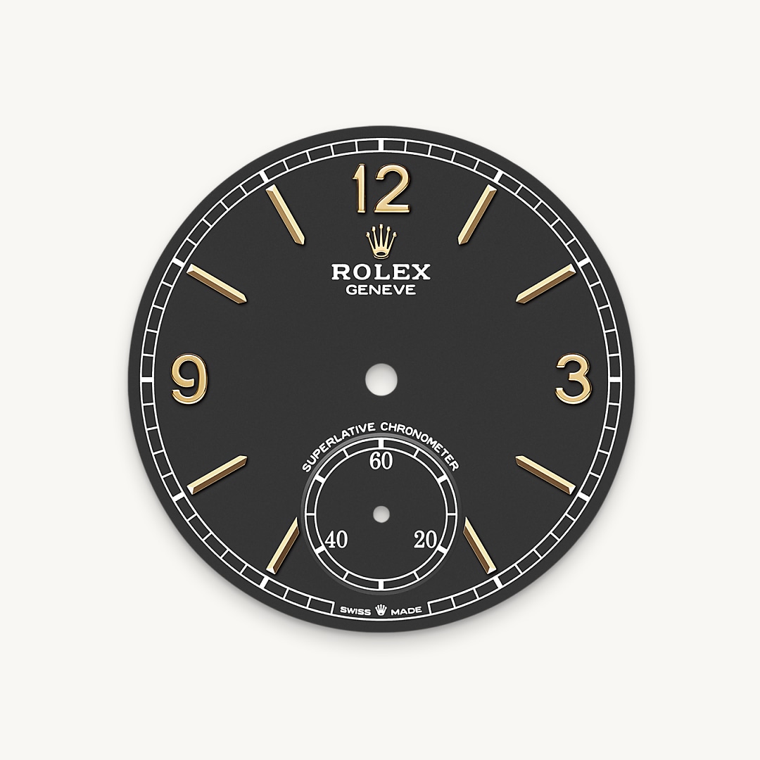 Intense black dial