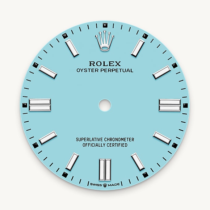 Turquoise blue dial