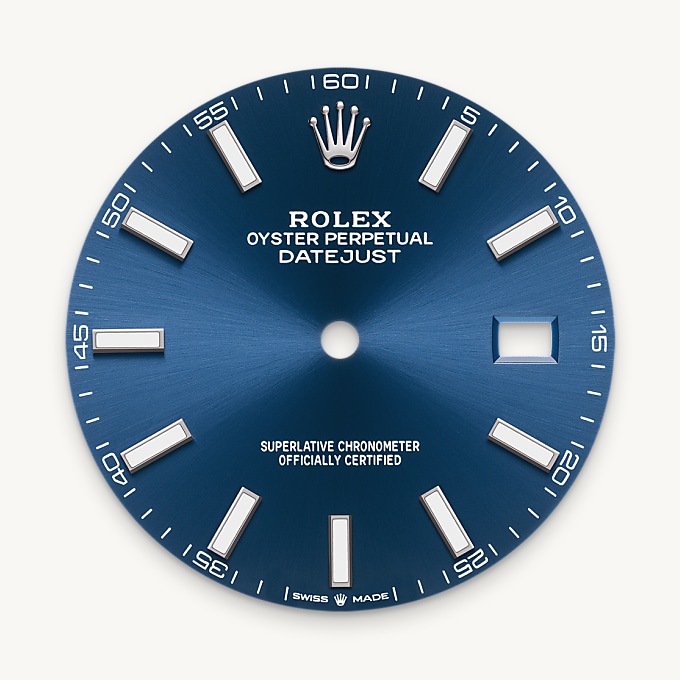 Bright blue dial