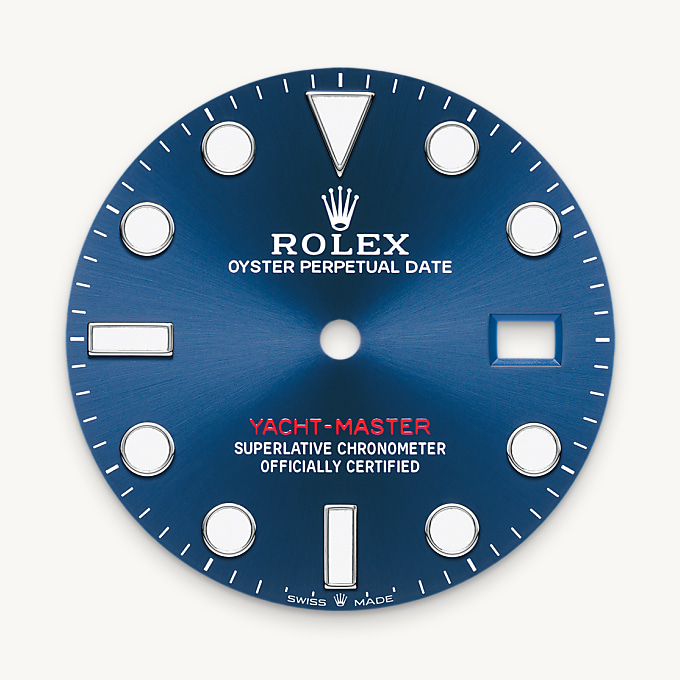 Bright blue dial