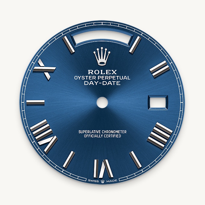 Bright blue dial