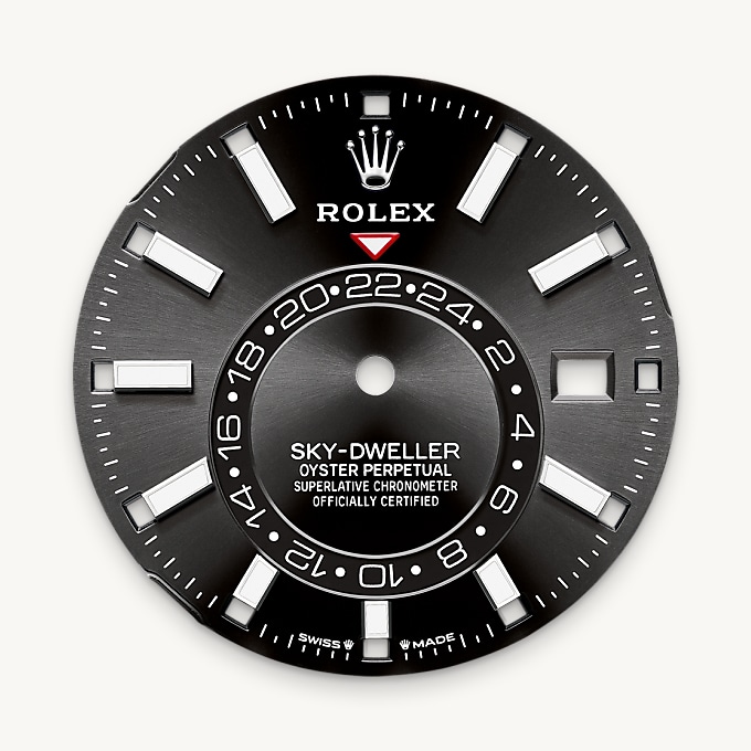 Bright black dial