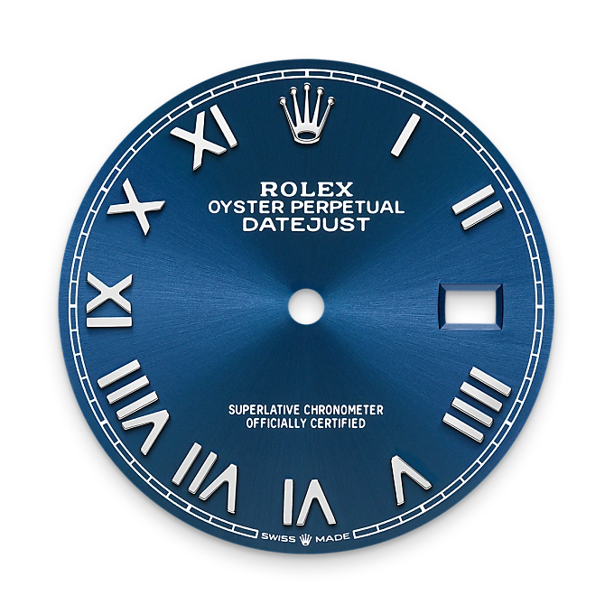 Bright blue dial