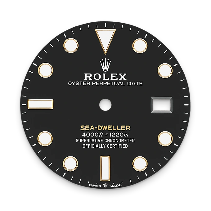Intense black dial