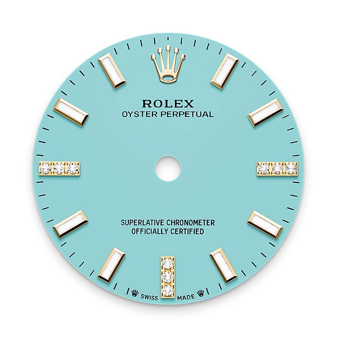 Turquoise blue dial